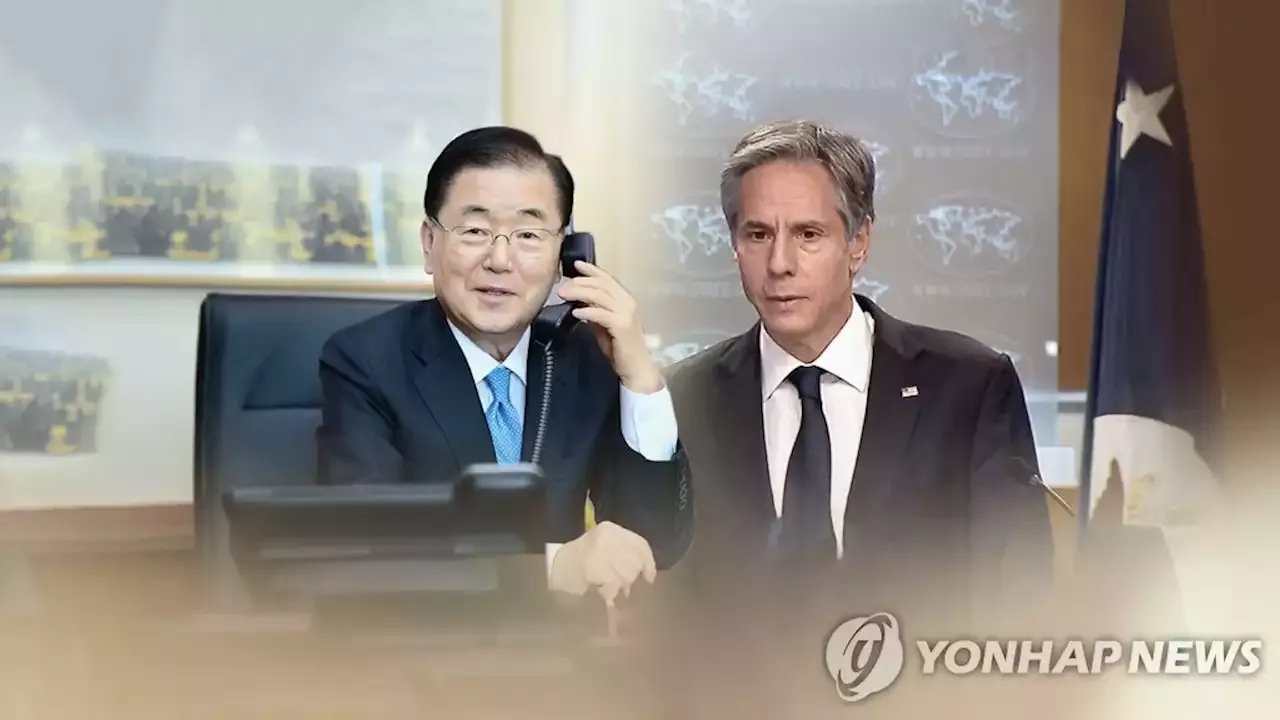 [1보] 블링컨 美국무-정의용 외교 통화…북 미사일 발사 협의 | 연합뉴스
