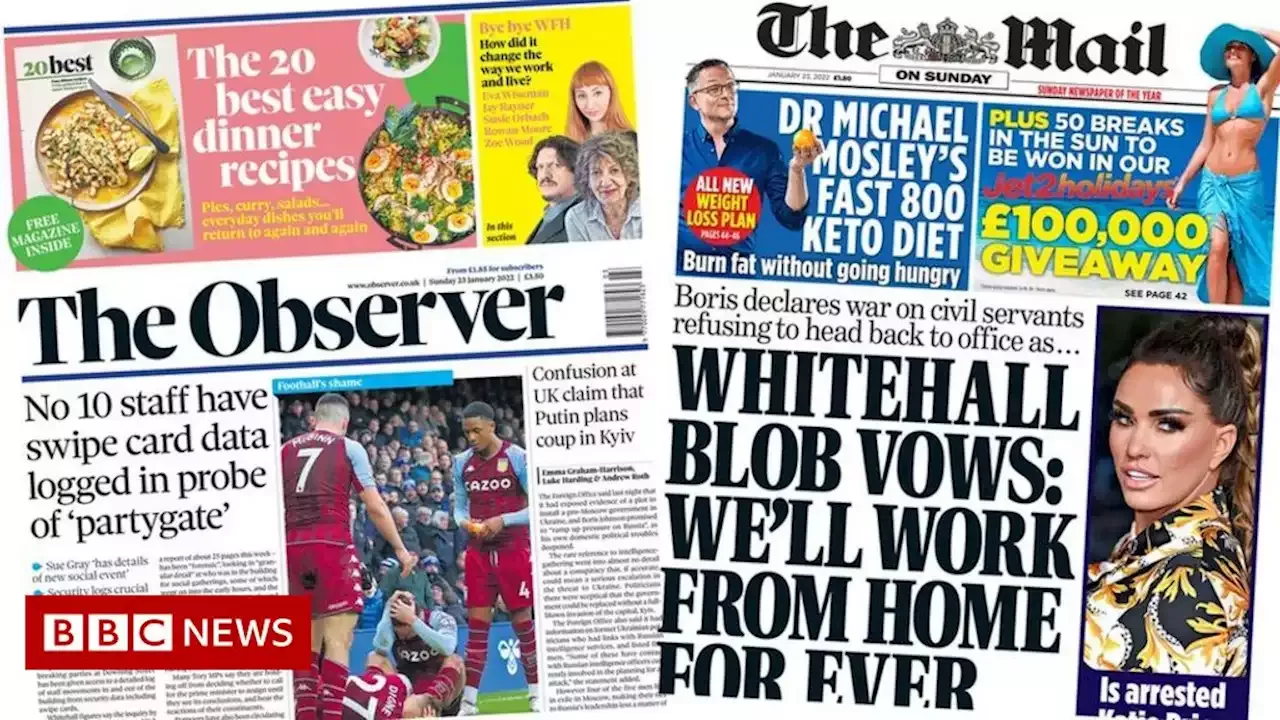 Newspaper headlines: Partygate probe and Whitehall return to office row