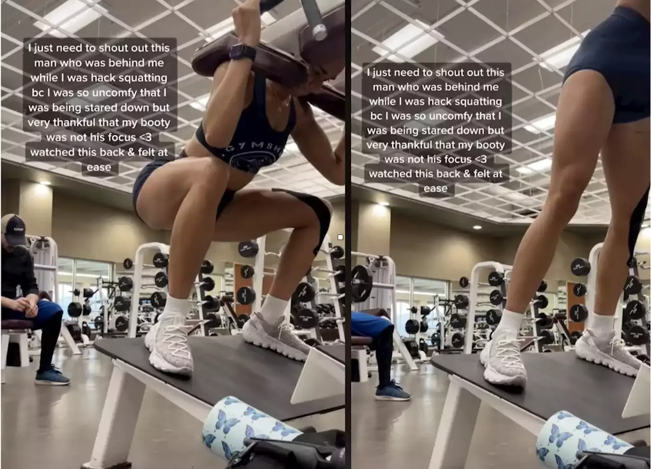 Woman thanks man for not looking at her when squatting at gym and people are divided
