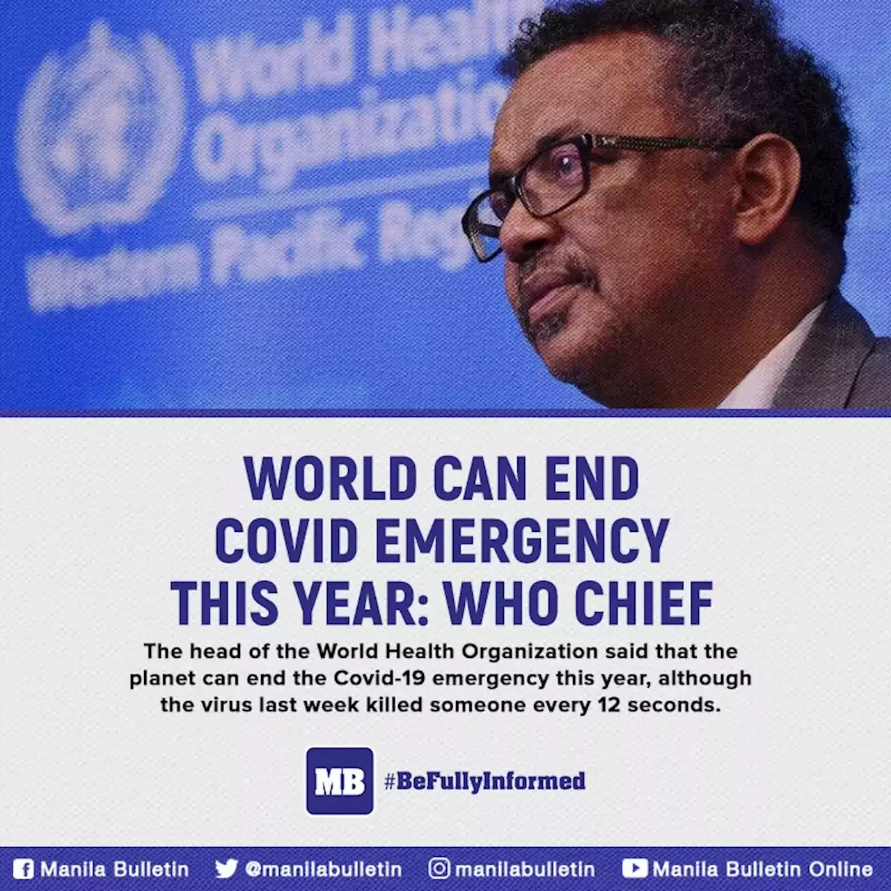 World can end COVID emergency this year: WHO chief