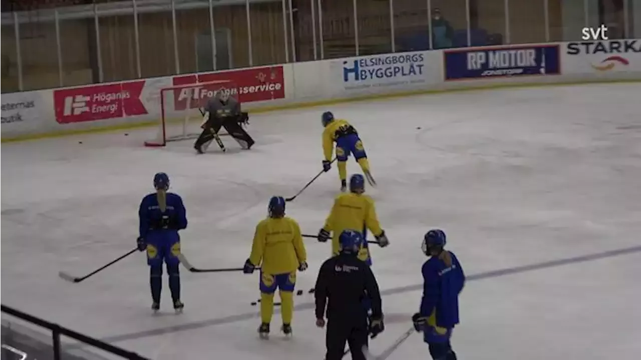 Ishockey: Sverige OS-laddar på rink med udda mått