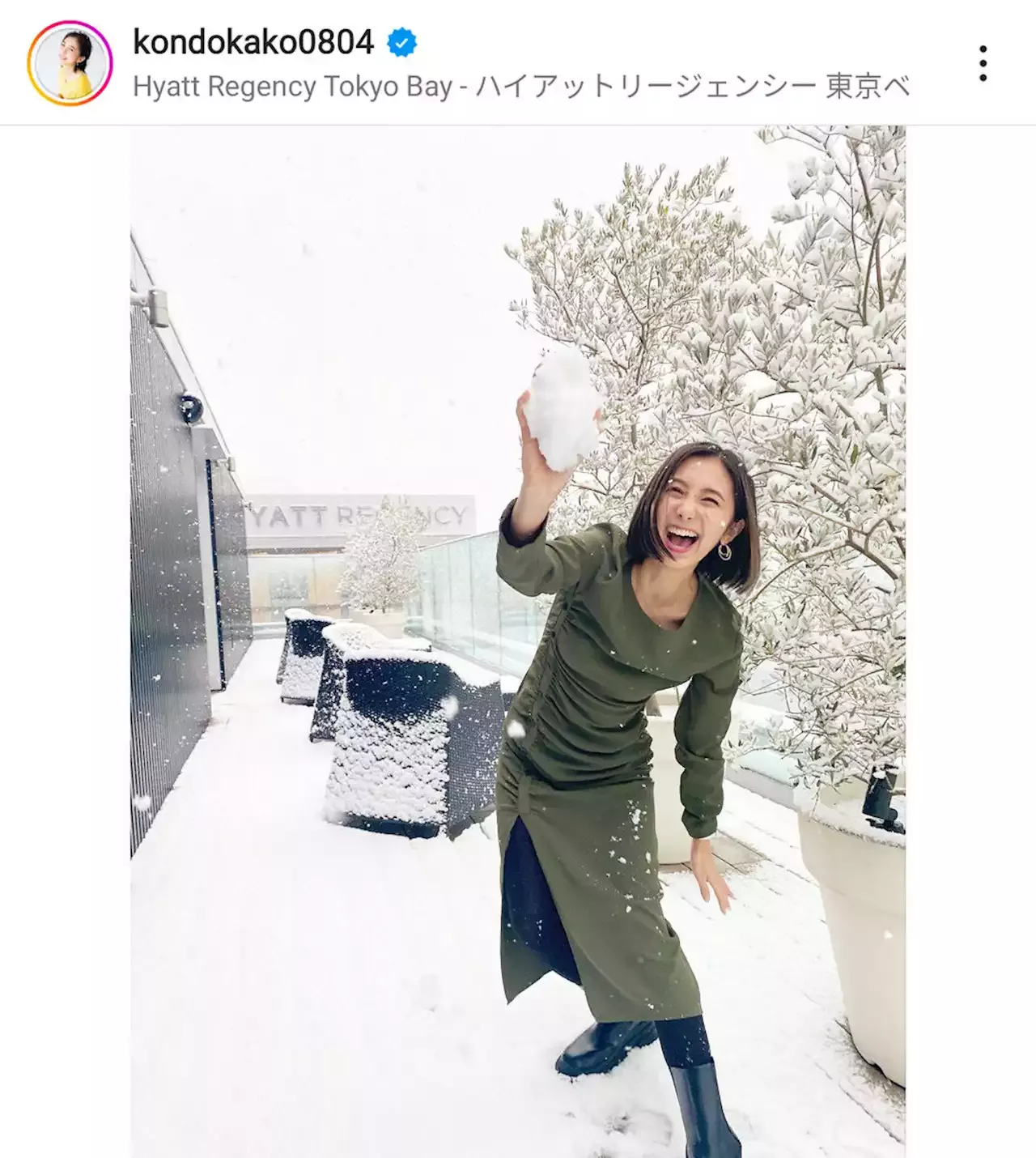 ｔｂｓ近藤夏子アナ 積雪ではしゃぐオフショットに テンション高い 何とも映えます 芸能ニュース ニュース