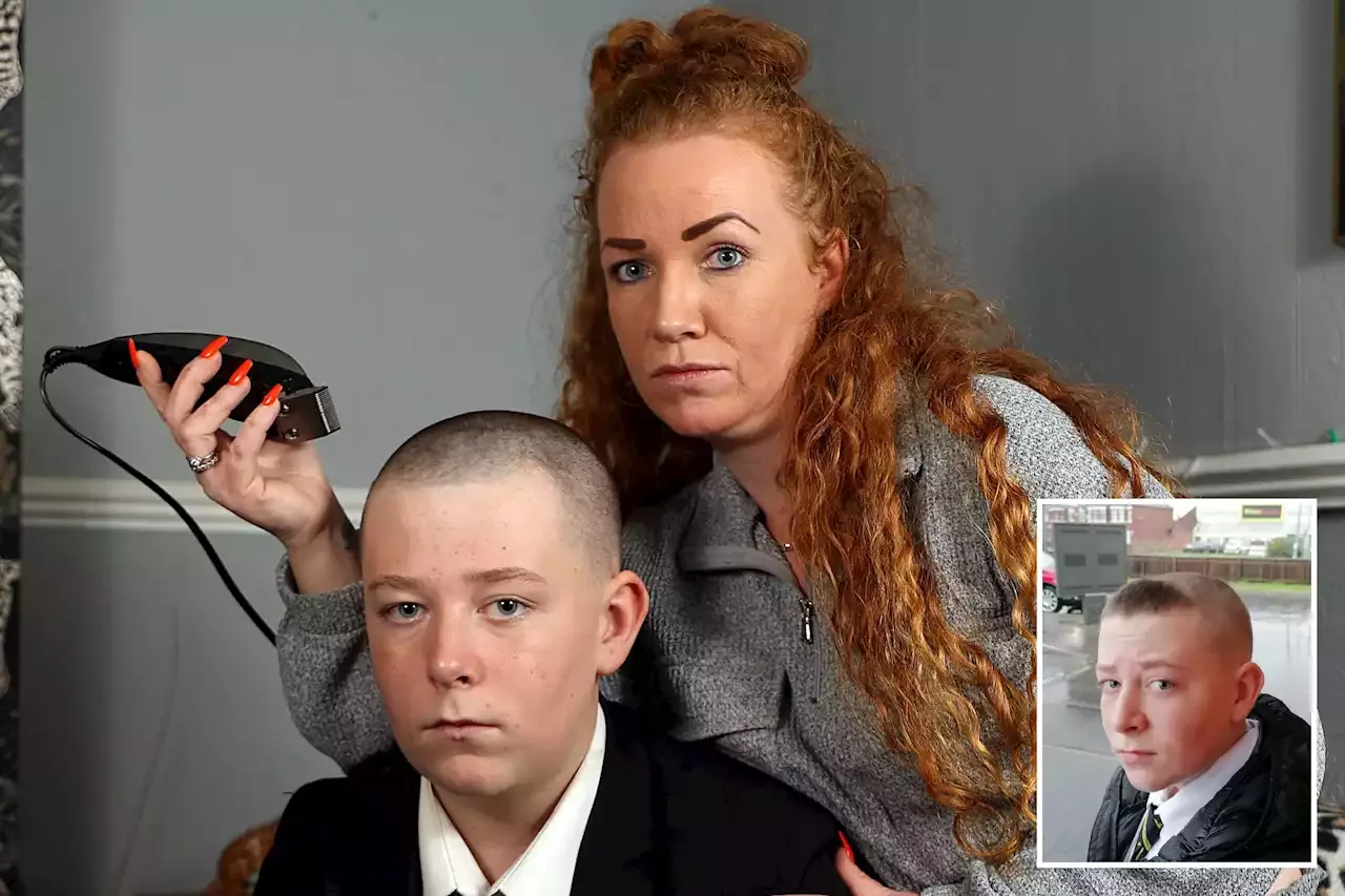 My son's teachers made him shave his HEAD after he cut hair like football  icon