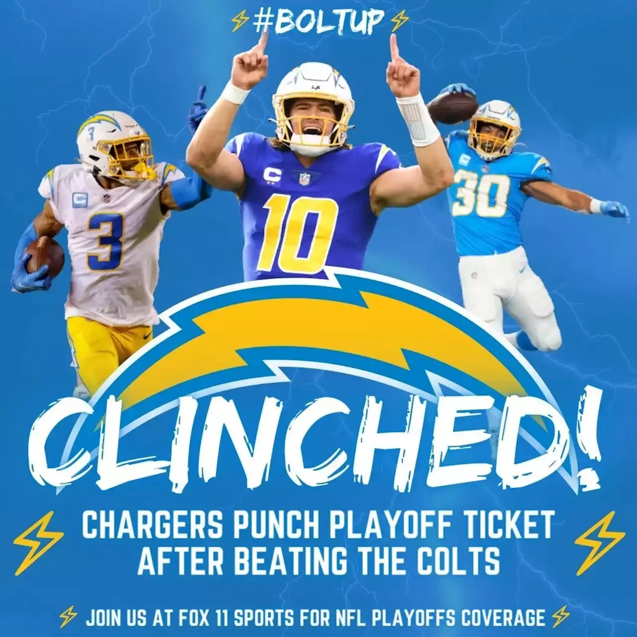 Chargers punch playoff ticket after cruising past Colts