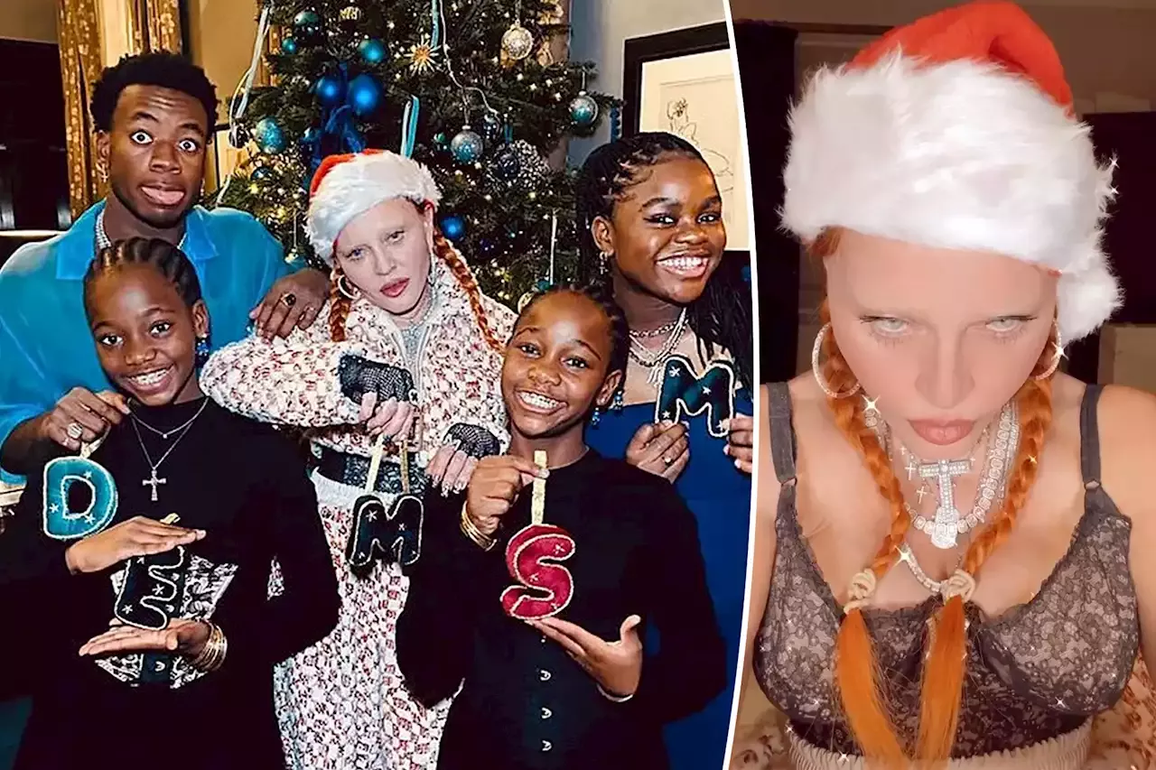 Madonna shocks in lingerie during holiday celebration with kids: 'I'm uncomfortable' | Entertainment - İnstagram