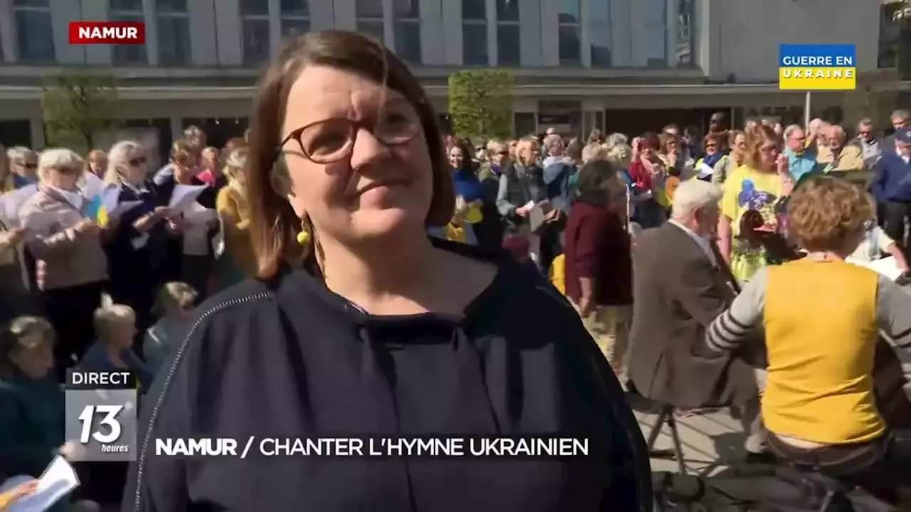 Guerre en Ukraine : l’hymne ukrainien résonne sur la place d’Armes à Namur
