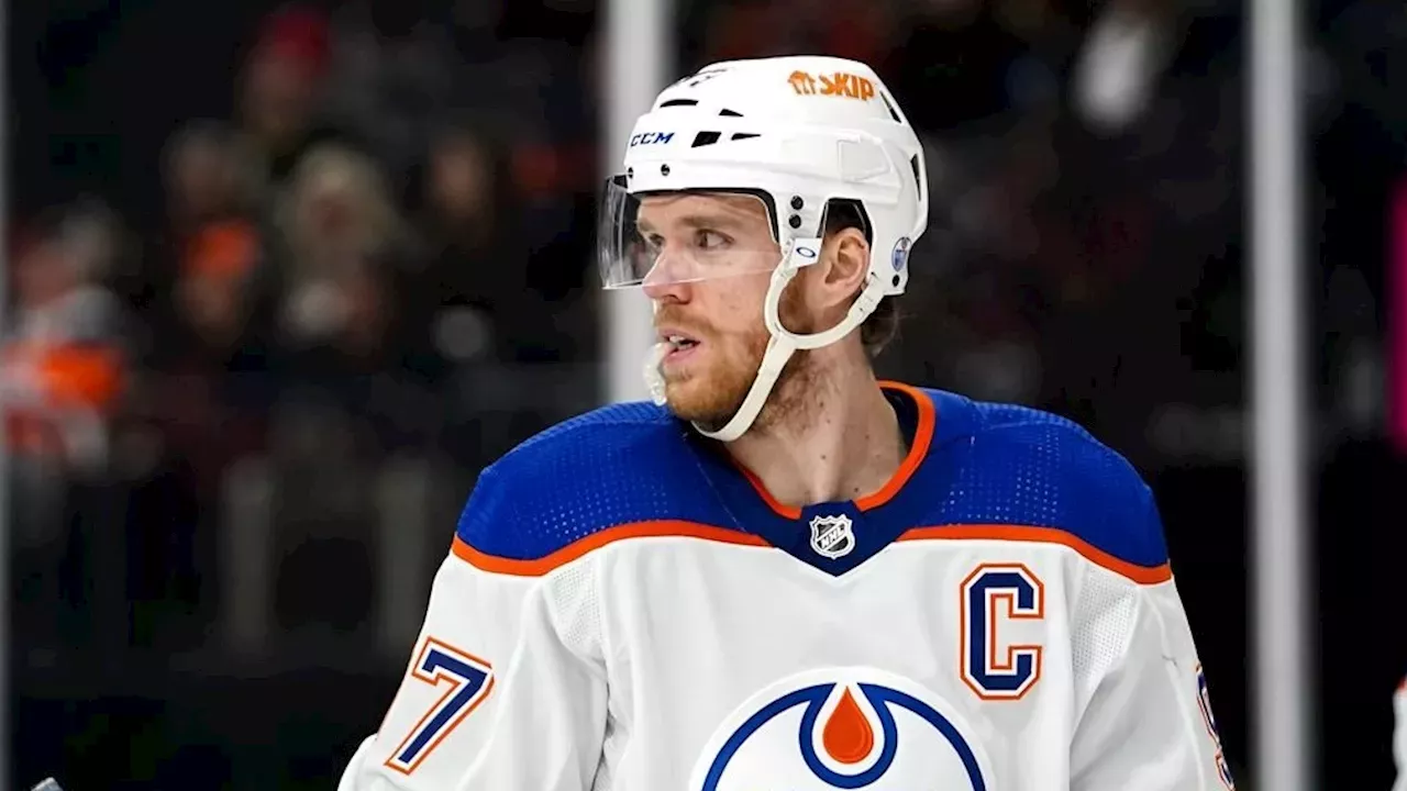 Oilers captain Connor McDavid to miss 1–2 weeks with upper-body