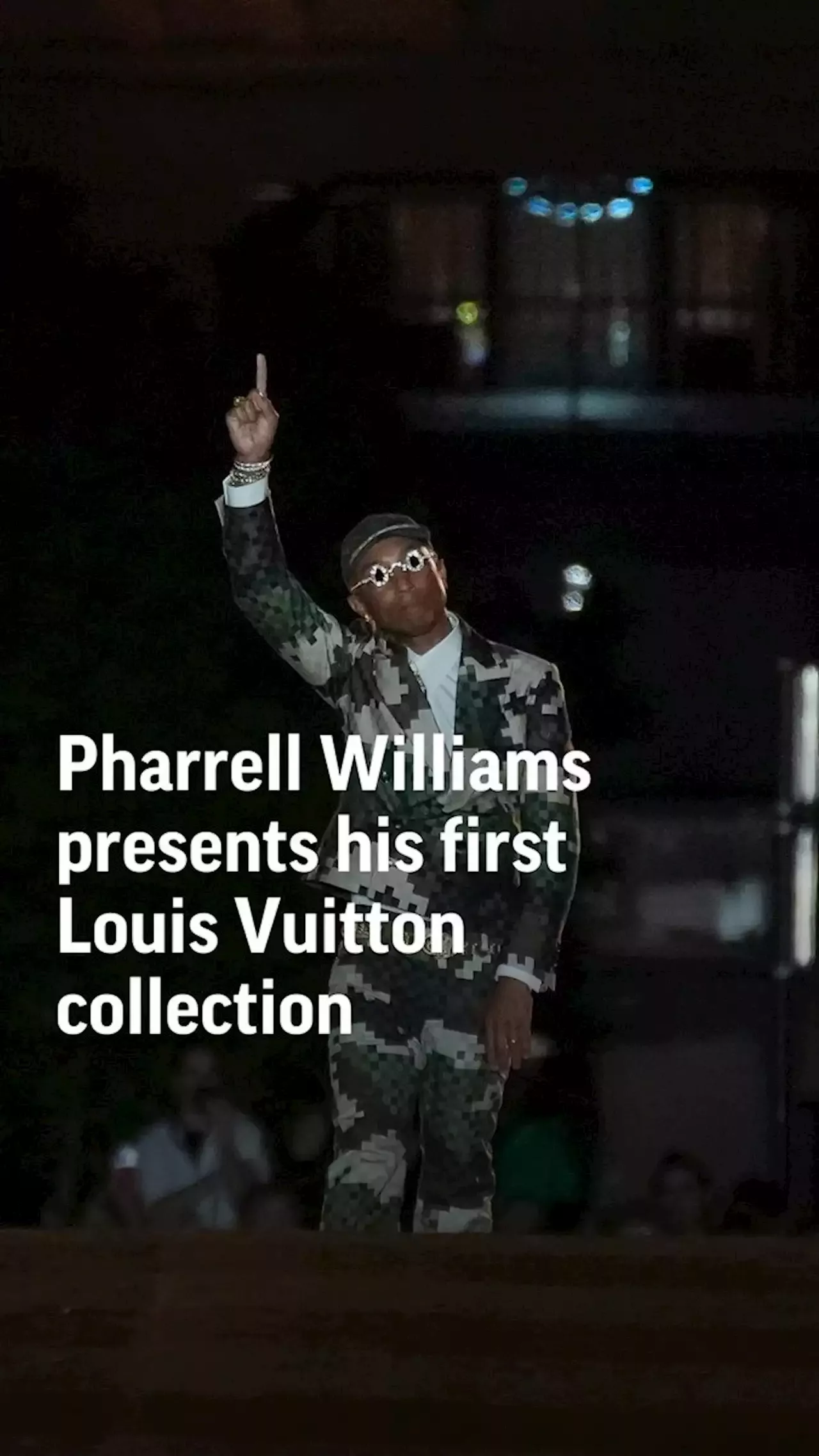 Pharrell fuses entertainment and fashion for confident Louis